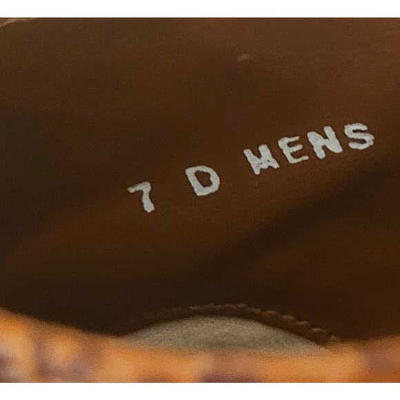 Stacy Adams Madison Anaconda Print Leather Shoes Brown 00055-240 Mens Size 7D - Picture 6 of 10